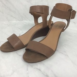 Nine West Tan Sandals Wedge Heel 8.5